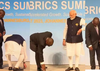 നിലത്തിടേണ്ടതല്ല ദേശീയപതാക ; ബ്രിക്സ് യോഗത്തിൽ ഒരു മോദി മാതൃക