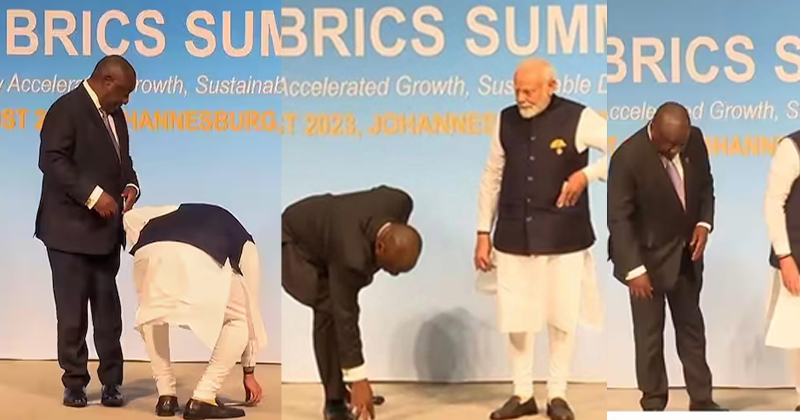 നിലത്തിടേണ്ടതല്ല ദേശീയപതാക ; ബ്രിക്സ് യോഗത്തിൽ ഒരു മോദി മാതൃക