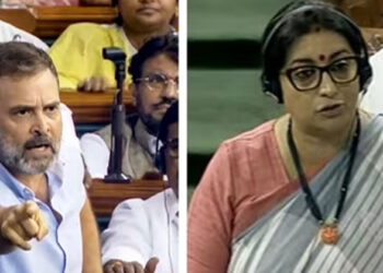 സ്‌മൃതി ഇറാനിക്ക് നേരെ രാഹുൽ ഗാന്ധിയുടെ ‘ഫ്ളയിങ് കിസ്സ് ‘ ; വളർത്തു ഗുണത്തിന്റെ പ്രശ്നം എന്ന് പൂനം മഹാജൻ