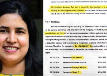 മുഖ്യമന്ത്രിയുടെ മകള്‍ വീണയ്‌ക്ക് സ്വകാര്യ കമ്പനിയിൽ നിന്ന് മാസപ്പടി; മൂന്ന് വർഷത്തിനിടെ നൽകിയത് 1.72 കോടി