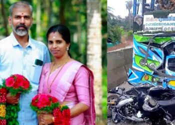 ബസ്സിടിച്ച് സ്‌കൂട്ടര്‍ യാത്രക്കാരായ ദമ്പതിമാർ മരിച്ച സഭവത്തിൽ ബസുടമയും ഡ്രൈവറും അറസ്റ്റില്‍