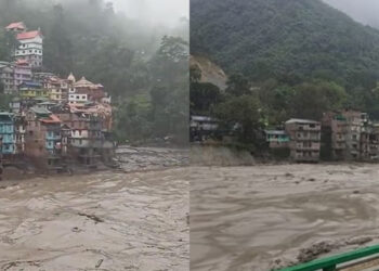 സിക്കിമിൽ മിന്നൽ പ്രളയം; സൈനികരെ കാണാതായി. വാഹനങ്ങൾ ഒഴുകിപ്പോയി