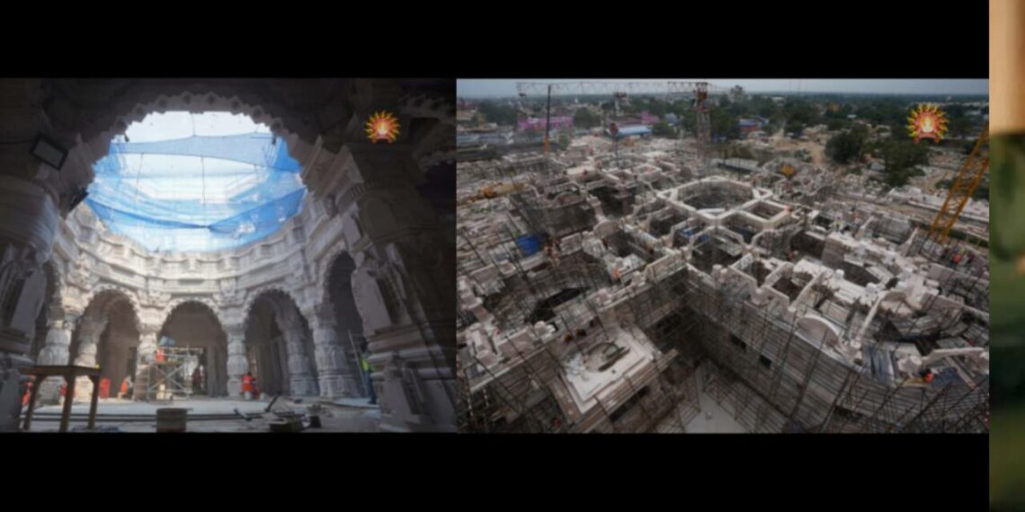 അയോധ്യയിലെ രാമക്ഷേത്രത്തിൻറെ ഏറ്റവും പുതിയ നിർമാണ ചിത്രങ്ങൾ പുറത്തുവിട്ടു