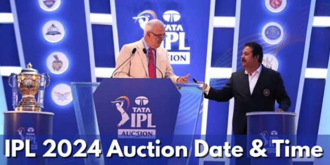 2024 ഐപിഎൽ താരലേലത്തിനുള്ള തിയതി പ്രഖ്യാപിച്ചു; ഓരോ ടീമിനും താരലേലത്തിൽ 100 കോടി രൂപ ചിലവഴിക്കാം