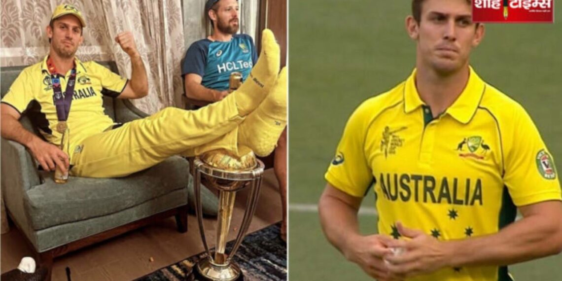 ലോകകിരീടത്തിന് മുകളില് മിച്ചല് മാര്ഷ് കാലുകള് കയറ്റിവെച്ച സംഭവം; അതിരൂക്ഷ വിമർശനവുമായി സോഷ്യൽ മീഡിയ