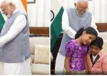 നാണയം ഉപയോഗിച്ച് മാജിക്, കുട്ടികൾക്കൊപ്പം തമാശയും കളിചിരികളുമായി പ്രധാനമന്ത്രി; വൈറൽ വീഡിയോ