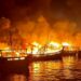 വിശാഖപട്ടണത്തെ മത്സ്യബന്ധന തുറമുഖത്തുണ്ടായ തീപിടിത്തം; 25 ബോട്ടുകളും മനപൂർവ്വം തീയിട്ട് നശിപ്പിച്ചതാണെന്ന് മത്സ്യത്തൊഴിലാളികൾ, കോടികളുടെ നഷ്ടം