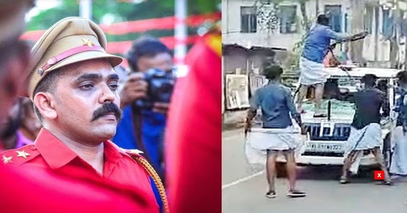 DYFI പ്രവര്‍ത്തകർ പോലീസ് ജീപ്പ് തകർത്തത് ഹെല്‍മറ്റില്ലാത്തതിന് പിഴയടപ്പിച്ചതിന്; നിധിൻ പുല്ലൻ ഒളിവിൽ