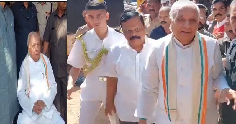 കാറിന് മുന്നിലേക്ക് പാഞ്ഞടുത്ത് എസ്.എഫ്.ഐ; പോലീസിനെതിരെ റോഡിലിരുന്ന് പ്രതിഷേധിച്ച് ആരിഫ് മുഹമ്മദ് ഖാൻ