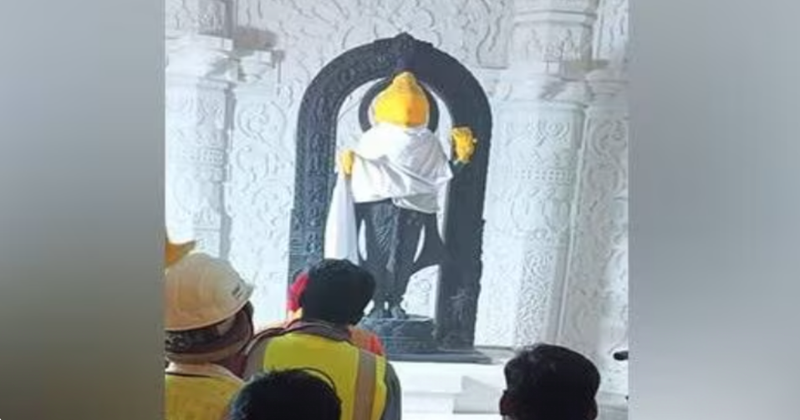 അയോധ്യ ക്ഷേത്രത്തില്‍ പ്രതിഷ്ഠിക്കുന്ന രാമവിഗ്രഹത്തിന്റെ ആദ്യചിത്രം പുറത്ത്