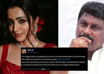 വിവാദ പരാമർശത്തിൽ അണ്ണാഡിഎംകെ നേതാവിനെതിരെ നിയമനടപടിക്ക് തൃഷ