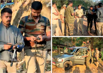 ആനയെ പിടിക്കാൻ ഇറങ്ങിയ ദൗത്യസംഘം പുലിയുടെ മുന്നിൽ പെട്ടു; തലനാരിഴയ്ക്ക് രക്ഷപ്പെട്ടത് രണ്ട് തവണ