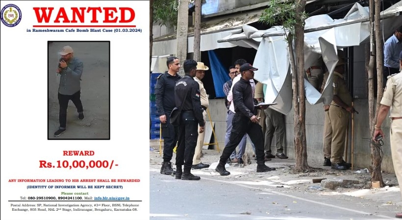 രാമേശ്വരം സ്ഫോടന കേസിലെ പ്രതിയുടെ ചിത്രം പങ്കുവെച്ച് എൻഐഎ; 10 ലക്ഷം പാരിതോഷികം