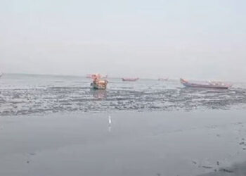 ആലപ്പുഴയിൽ കടല്‍ ഉള്‍വലിഞ്ഞു; ചെളിയിൽ കുടുങ്ങി ബോട്ടുകൾ