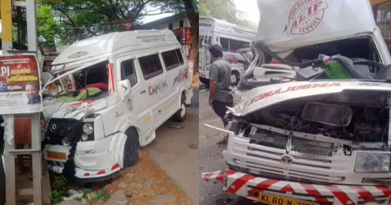 കോഴിക്കോട് ആംബുലന്‍സും ട്രാവലറും കൂട്ടിയിടിച്ചു; 8 പേര്‍ക്ക് പരിക്ക്