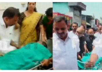 കാട്ടാന ആക്രമണത്തിൽ കൊല്ലപ്പെട്ട വയോധികയുടെ മൃതദേഹവുമായി കോൺഗ്രസ് പ്രതിഷേധം