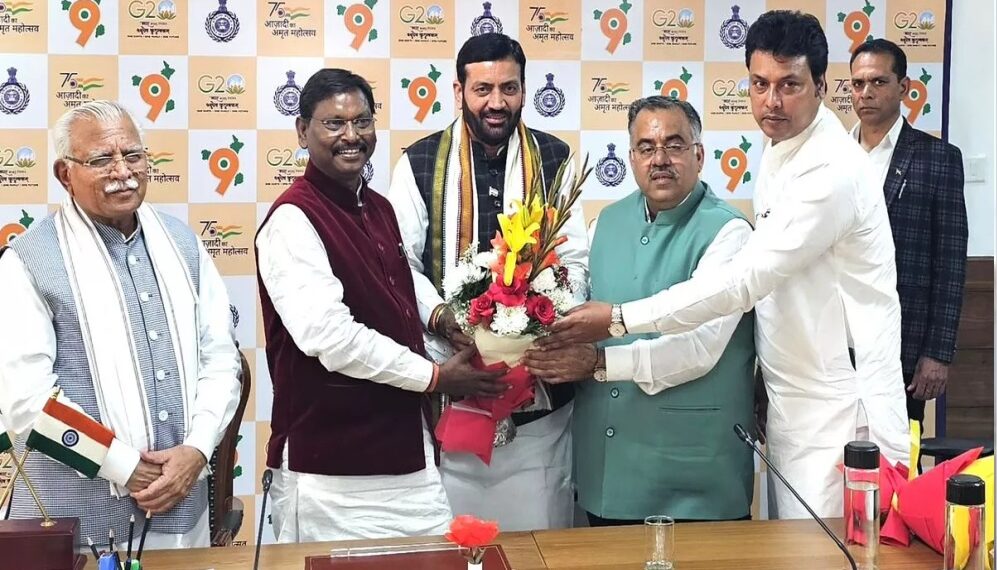 നയാബ് സിങ് സെയ്‌നി ഹരിയാന മുഖ്യമന്ത്രിയായി സത്യപ്രതിജ്ഞ ചെയ്തു