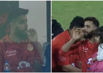 പാക് താരം വീണ്ടും സി​ഗരറ്റ് വിവാദത്തിൽ; ടൂർണമെന്റ് പാകിസ്താൻ സ്മോക്കിം​ഗ് ലീ​ഗെന്ന് പരിഹാസം