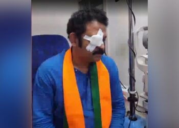 കൊല്ലം എൻഡിഎ സ്ഥാനാർഥി കൃഷ്ണകുമാറിന് പ്രചാരണത്തിനിടെ പരിക്ക്