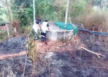 മദ്യലഹരിയിൽ യുവാവ് തോട്ടത്തിന് തീയിട്ടു; മോട്ടോറുകൾ കത്തിനശിച്ചു