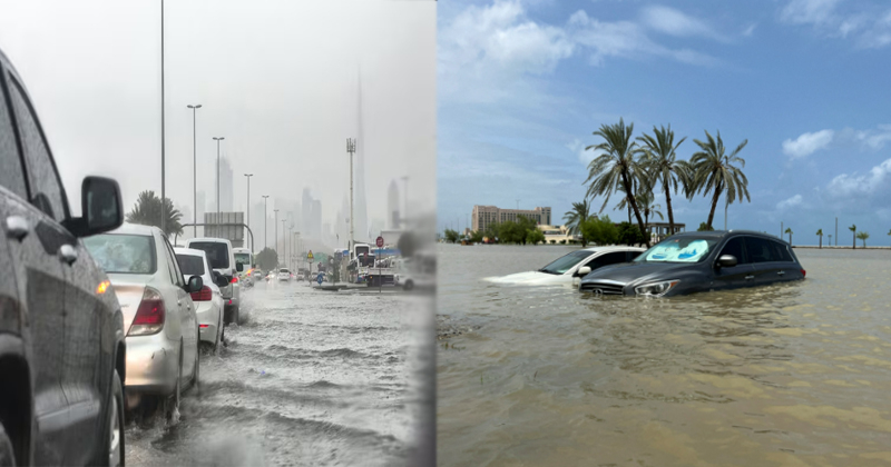 യുഎഇയിൽ റെക്കോർഡ് മഴ; 75 വര്‍ഷത്തിനിടയിലെ ഏറ്റവും ഉയര്‍ന്ന മഴ