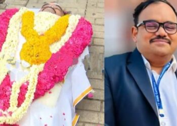 നമ്പി രാജേഷിന്റെ മൃതദേഹം നാട്ടിലെത്തിച്ചു; എയര്‍ ഇന്ത്യ ഓഫീസിന് മുന്നില്‍ പ്രതിഷേധവുമായി ബന്ധുക്കള്‍