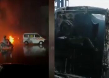 ആംബുലന്‍സ് ട്രാന്‍സ്‌ഫോര്‍മറില്‍ ഇടിച്ച് തീപിടിച്ചു; രോഗി വെന്തുമരിച്ചു