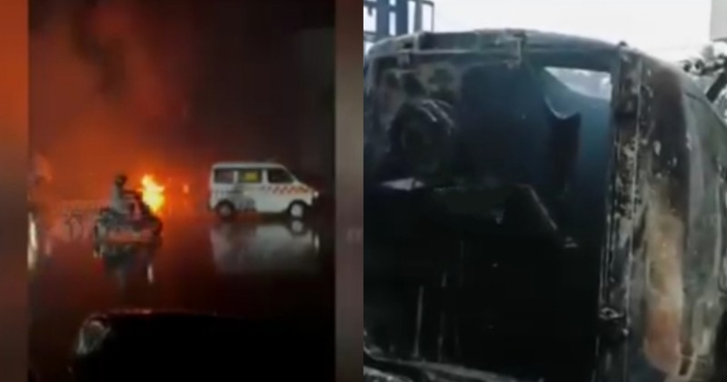 ആംബുലന്‍സ് ട്രാന്‍സ്‌ഫോര്‍മറില്‍ ഇടിച്ച് തീപിടിച്ചു; രോഗി വെന്തുമരിച്ചു