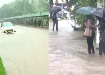 വെള്ളക്കെട്ടിൽ മുങ്ങി കൊച്ചി ന​ഗരം; ഗതാഗതക്കുരുക്ക് രൂക്ഷം, ആറു ജില്ലകളിൽ കനത്തമഴ