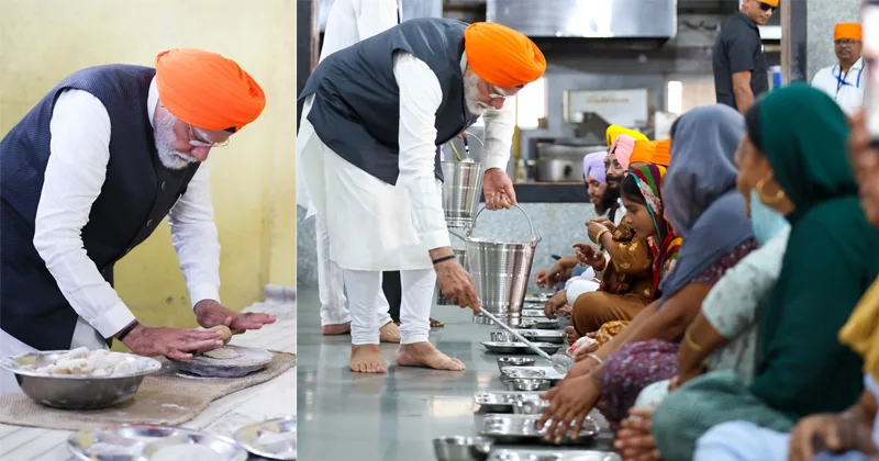 ‘പ്രാർത്ഥനയ്‌ക്കൊപ്പം തന്നെ പ്രധാനമാണ് സേവന കർമ്മങ്ങളും’ ; ഗുരുദ്വാരയിൽ വിശ്വാസികൾക്ക് ഭക്ഷണം വിളമ്പി പ്രധാനമന്ത്രി
