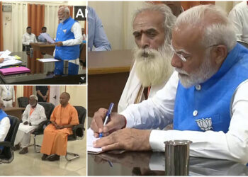 വാരണാസിയിൽ നാമനിർദേശ പത്രിക സമർപ്പിച്ച് പ്രധാനമന്ത്രി