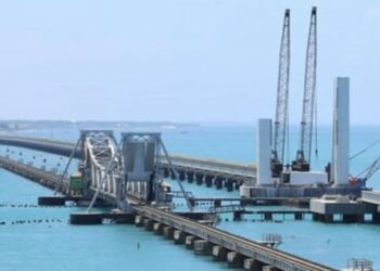 ‘കപ്പൽ എത്തുമ്പോൾ ഉയരുന്ന ഭീമൻ ലിഫ്റ്റ്’; പാമ്പൻപാലം നിർമാണം അവസാന ഘട്ടത്തിൽ