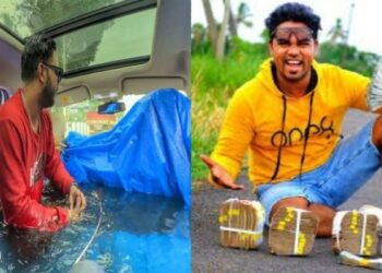 കാറിനുള്ളില്‍ ആവേശം സിനിമാ മോഡല്‍ സ്വിമ്മിങ് പൂള്‍ ഒരുക്കി യാത്ര; യൂട്യൂബര്‍ക്കെതിരെ നടപടി