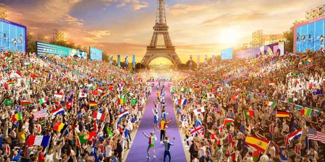 ഒളിമ്പിക്സ് ചരിത്രത്തിലാദ്യമായി സ്റ്റേഡിയത്തിന് പുറത്ത് നടത്തിയ ഉദ്ഘാടന ചടങ്ങ്; ദൃശ്യവിരുന്നേകി പാരിസ്