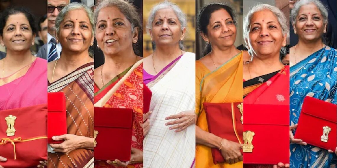 ഗുണ്ടൂരിൽ നിന്നും പ്രത്യേകം തിരഞ്ഞെടുത്തത്; വീണ്ടും ആന്ധ്രയുടെ മംഗൾഗിരി സാരിയിൽ നിർമല സീതരാമൻ