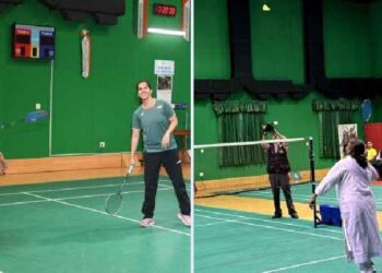 അരയും തലയും മുറുക്കി ബാഡ്മിന്റൺ കോർട്ടിൽ സൈനയ്ക്കൊപ്പം രാഷ്ട്രപതി; വൈറലായി ചിത്രങ്ങൾ
