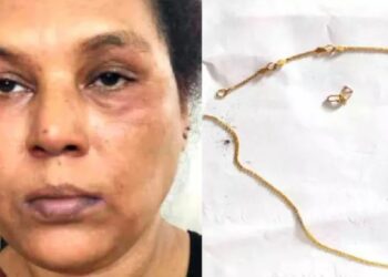 പള്ളിയിൽ പ്രാർത്ഥനക്കിടെ കൈകുഞ്ഞിൻ്റെ അരഞ്ഞാണം മോഷ്ടിച്ച് വിഴുങ്ങി; സ്വർണ്ണം പുറത്തെടുത്ത് പൊലീസ്