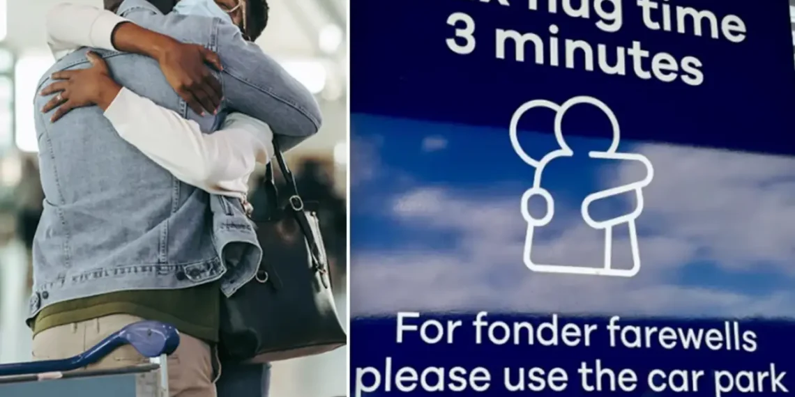 കെട്ടിപിടിക്കാനുള്ള സമയപരിധി 3 മിനിറ്റ്; വിമാനത്താവളത്തിൽ വിചിത്ര നിയന്ത്രണം