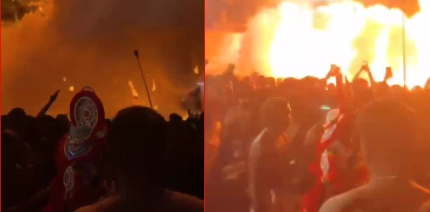 വെടിപ്പുരയ്ക്ക് തീപിടിച്ച് അപകടം; 154 പേർക്ക് പരിക്ക്