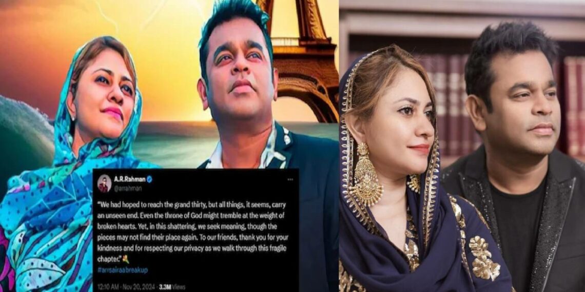 വിവാഹമോചന പോസ്റ്റിനൊപ്പം ഹാഷ്ടാ​ഗ്; എആർ റഹ്മാനെതിരെ സോഷ്യൽ മീഡിയ