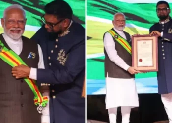 ‘ദ ഓർഡർ ഓഫ് എക്സലൻസ്’ പുരസ്‌കാരം സ്വീകരിച്ച് പ്രധാനമന്ത്രി