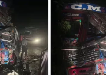 ശബരിമല തീർത്ഥാടകരുടെ ബസ് ലോറിയുമായി കൂട്ടിയിടിച്ച് ഒരാൾ മരിച്ചു; ഒരാളുടെ നില ഗുരുതരം