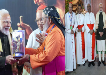 സിബിസിഐയുടെ ആസ്ഥാനത്തെ  ക്രിസ്മസ് ആഘോഷത്തിൽ പങ്കെടുത്ത് പ്രധാനമന്ത്രി നരേന്ദ്ര മോദി;  പ്രധാനമന്ത്രിക്ക് നന്ദി അറിയിച്ച് ബിഷപ്പുമാർ