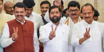 മഹാരാഷ്ട്ര മുഖ്യമന്ത്രിയായി സത്യപ്രതിജ്ഞ ചെയ്ത് ദേവേന്ദ്ര ഫഡ്നാവിസ്; ഉപമുഖ്യമന്ത്രിമാരായി ഏകനാഥ് ഷിൻഡെയും അജിത് പവാറും