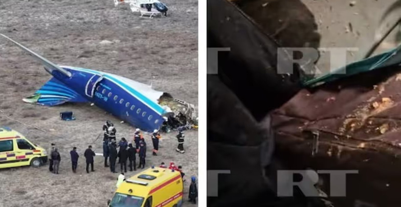 അതിഭീകരം!  അപകടത്തിന് മുമ്പും ശേഷവും.. കസാക്കിസ്ഥാനിൽ  തകർന്ന വിമാനത്തിൽ നിന്നുള്ള ദൃശ്യങ്ങൾ പുറത്ത്