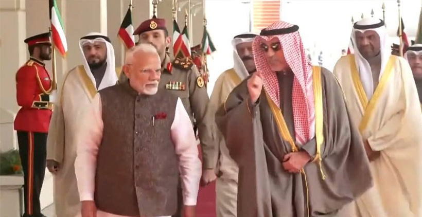 രണ്ട് ദിവസത്തെ സന്ദർശനത്തിനായി പ്രധാനമന്ത്രി നരേന്ദ്രമോദി കുവൈറ്റിലെത്തി; ഉന്നത നേതൃത്വവുമായി ചർച്ച നടത്തും