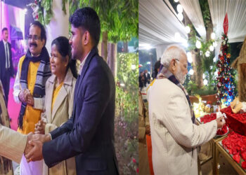 കേന്ദ്രമന്ത്രി ജോർജ് കുര്യൻ്റെ വീട്ടിൽ ക്രിസ്മസ് ആഘോഷിച്ച് പ്രധാനമന്ത്രി മോദി- വീഡിയോ