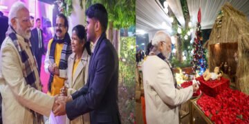 കേന്ദ്രമന്ത്രി ജോർജ് കുര്യൻ്റെ വീട്ടിൽ ക്രിസ്മസ് ആഘോഷിച്ച് പ്രധാനമന്ത്രി മോദി- വീഡിയോ